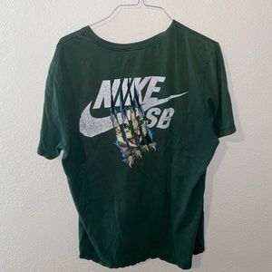 Nike SB Cat Scratch Dri-Fit Green Double Sided T-Shirt Mens Large